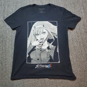 Darling in the Franxx Zero Two T-shirt Mens Small Black Anime Crunchy Roll